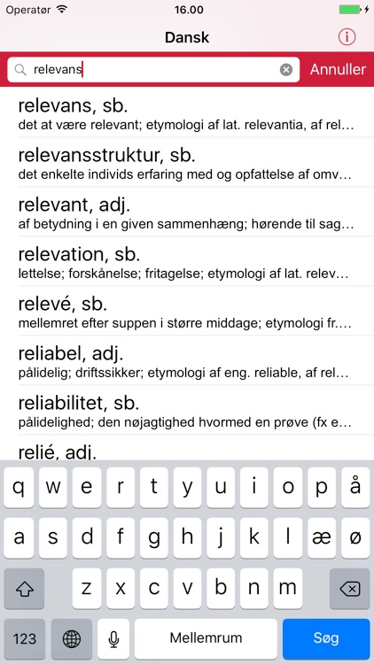 Gyldendal's Danish Dictionary