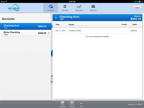 Secured Advantage FCU for iPad screenshot 3