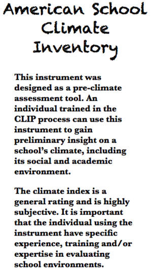 Amer School Climate Inventory