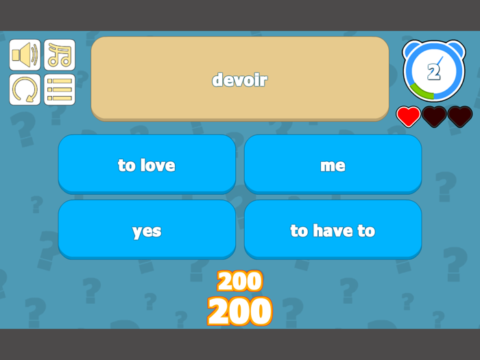 French English Learning Game