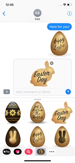 Easter Day Golden Egg Stickers