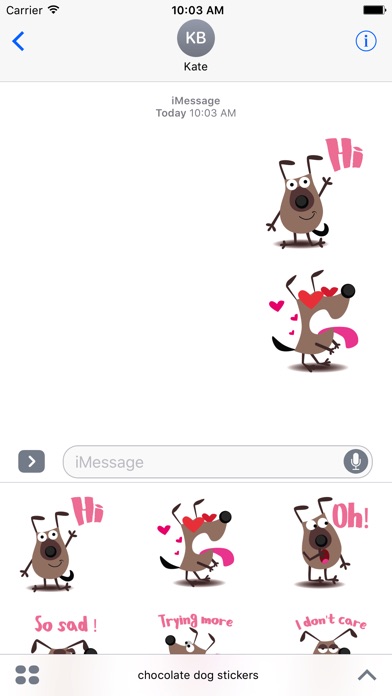 chocolate dog emoji & stickers screenshot 3