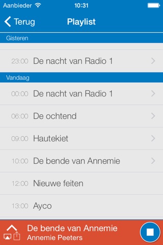 VRT Radio 1 screenshot 4