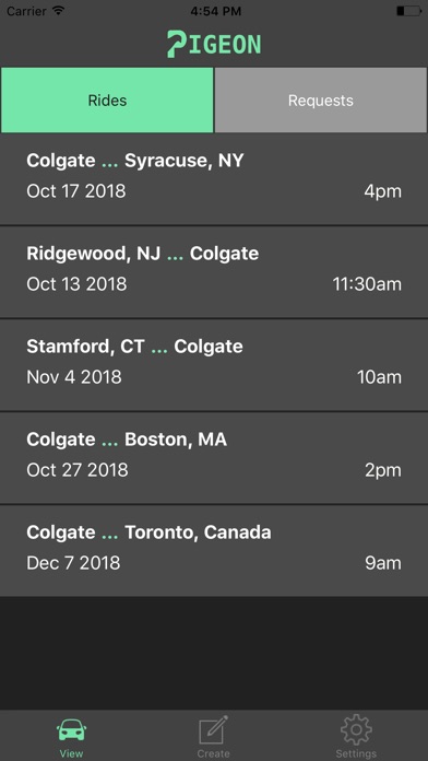 Pigeon Carpooling screenshot 2