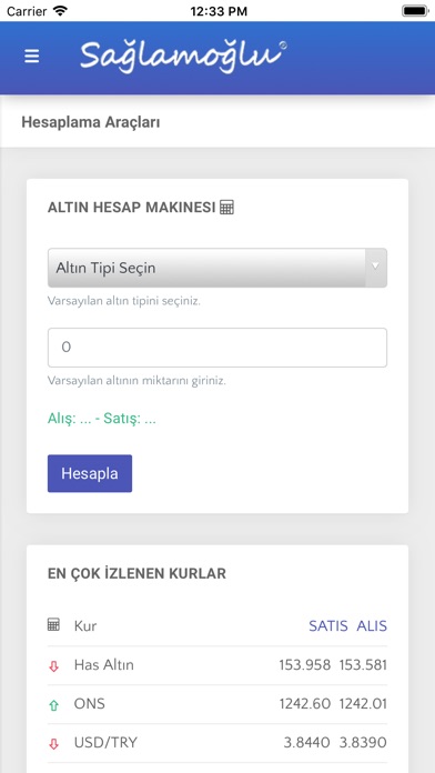 Sağlamoğlu Altın - Kurlar screenshot 2