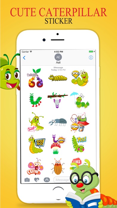 Caterpillar Crawling Stickers screenshot 3