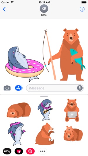 Happy Shark and Bear emoji(圖2)-速報App