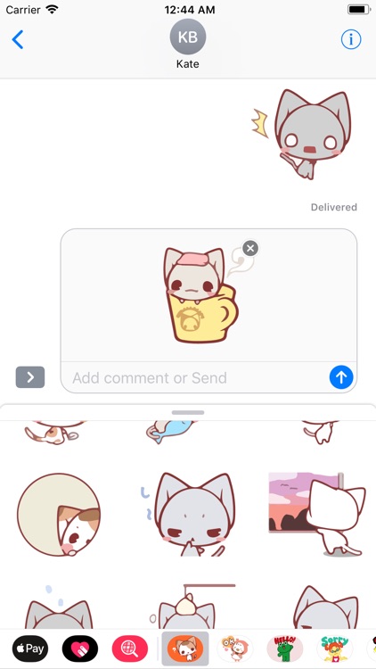 Diva Cat Emotes Sticker Pack