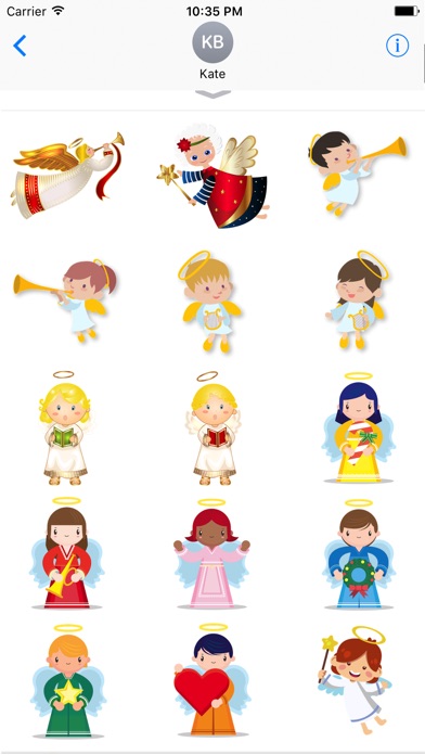 Xmas Angels Emoji & Stickers screenshot 2