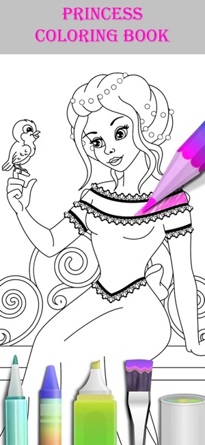 Princess Coloring Book 2018