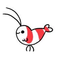 Shy Shrimp sticker