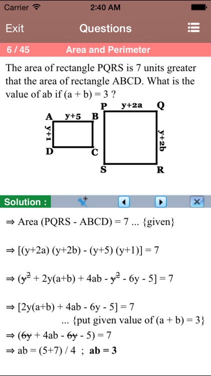 Geometry for PRAXIS® Test screenshot-3