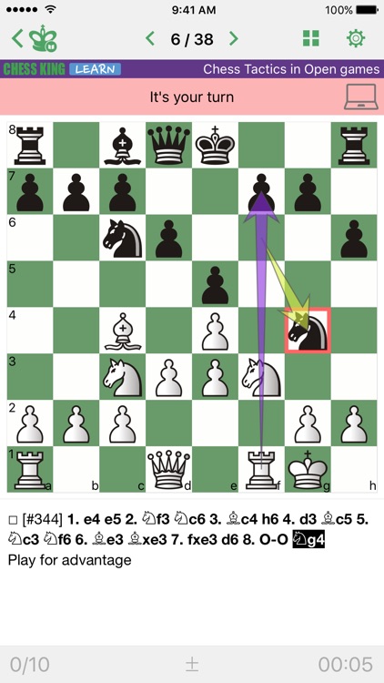 Chess Tactics in Open games