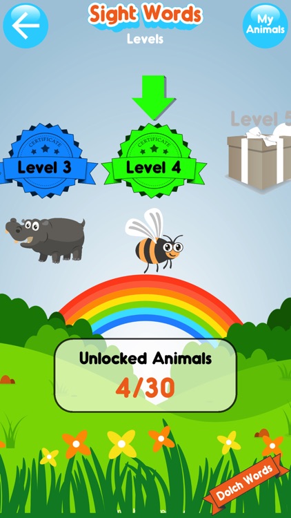 Sight Words Animal Friends