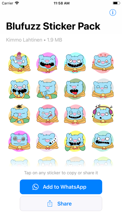 Blufuzz Animated Stickers screenshot 2