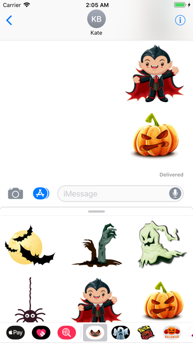 Happy Halloween Vampire Emojis screenshot 2