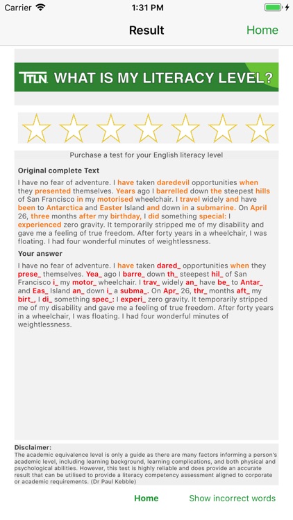 What Is My Literacy Level screenshot-3