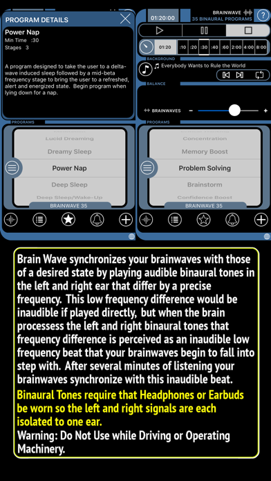 Brain Wave - 30 Advanced Binaural Programs for Brainwave Entrainment Screenshot 3