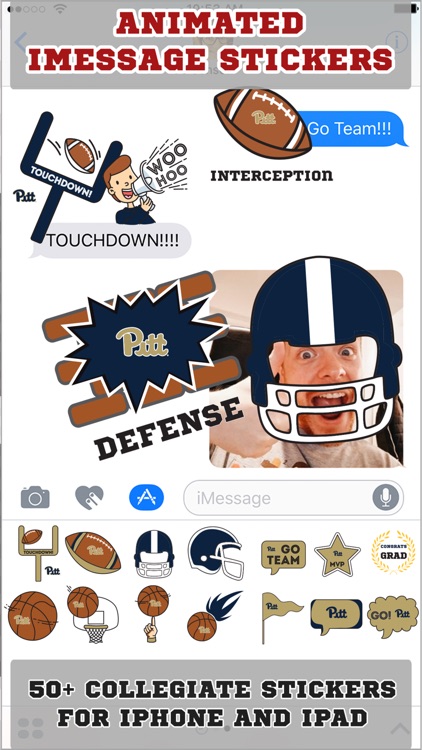 Pittsburgh Panthers Animated+Stickers for iMessage