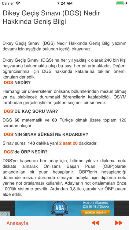 Dgs Hazırlık Cepte