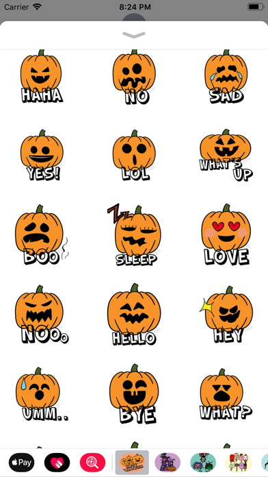 Pumpkin Halloween Stickers Set screenshot 2