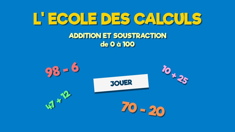 L'école des calculs