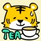 Let's pour black tea to tea cups with the cute tiger