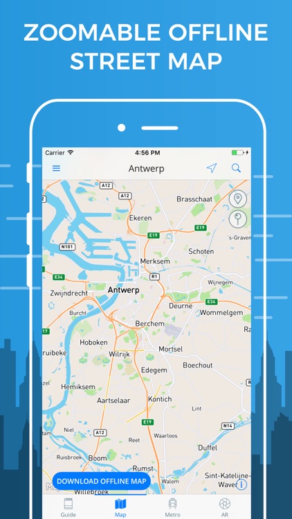 Antwerp Travel Guide with Offline Street Map