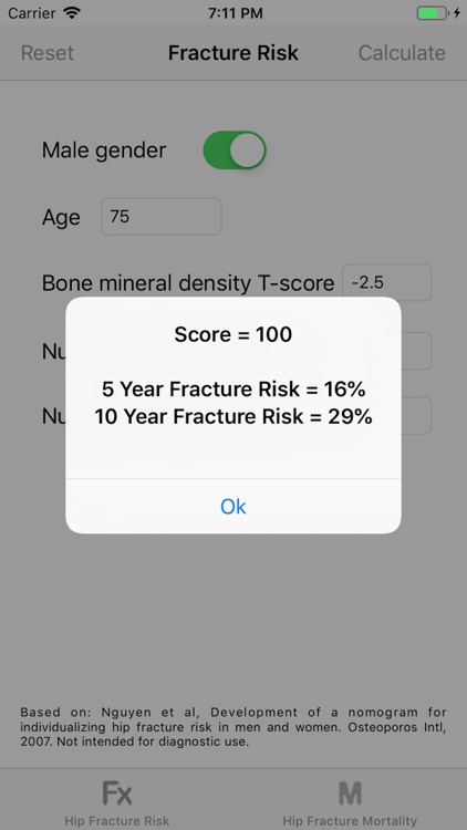 Hip Fracture Risk Calculator