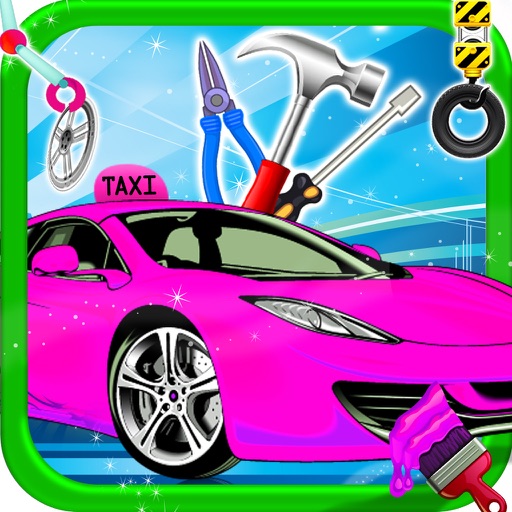 Girl Pink Taxi Repair icon