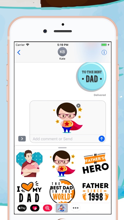 Father's Day Hero Stickers