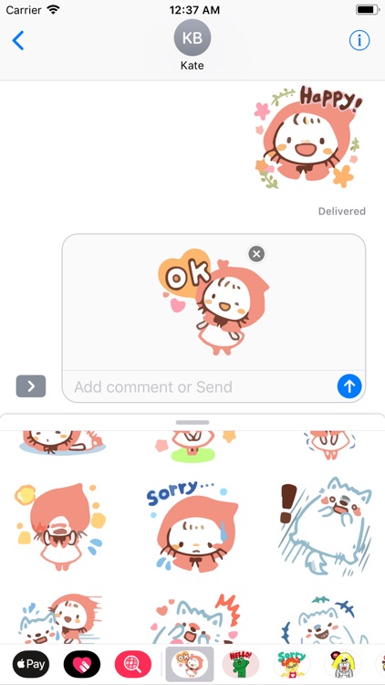 Ami Cute Emotes Sticker Pack