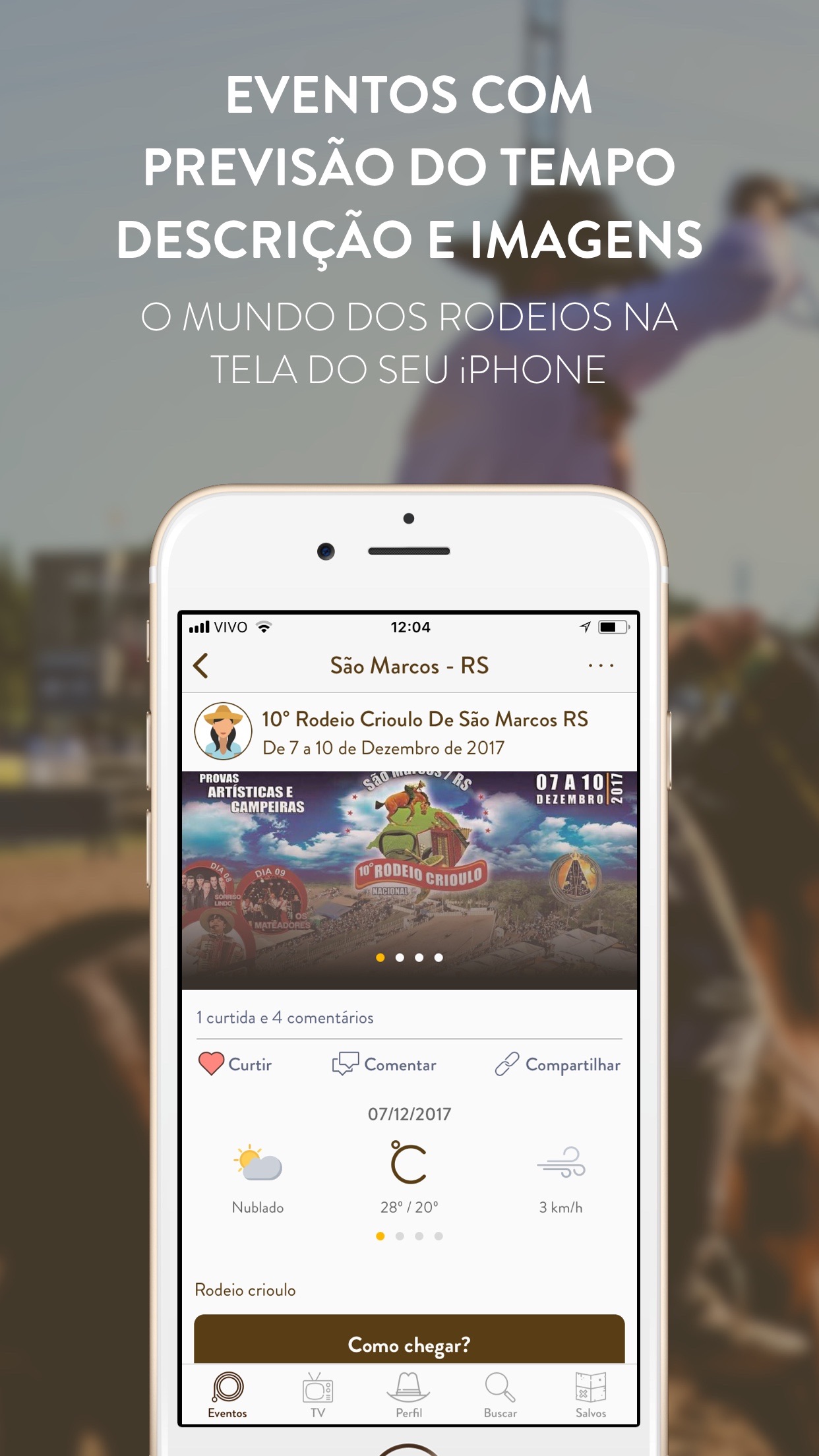 Screenshot do app Rodeiando