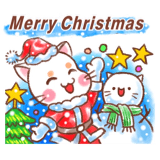 Cat Love Christmas Sticker