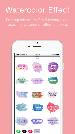 Watercolor Words Stickers(圖2)-速報App