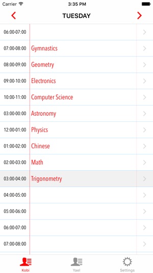 TimeTable.