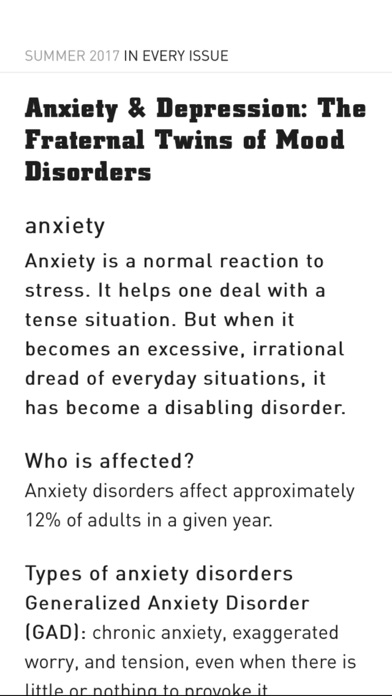 Depression & Anxiety Magazine screenshot 4