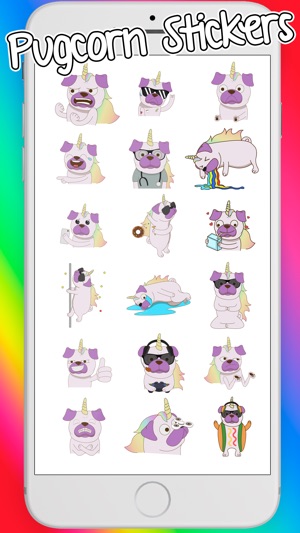 Pug Stickers PugUnicorn Stickers PugCorn(圖3)-速報App