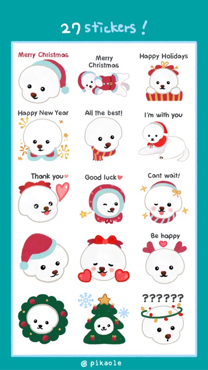 Christmas bichon Yallet