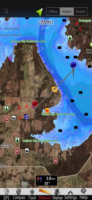 Fort Gibson Lake GPS Charts