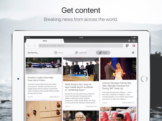 Opera Mini web browser Screenshots
