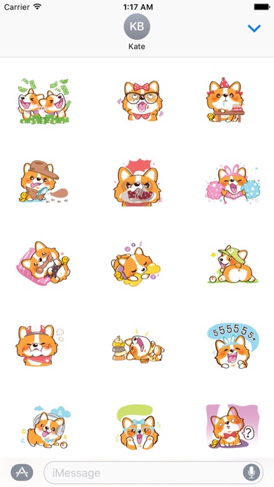 Super Cute Corgi Dog Sticker screenshot 2