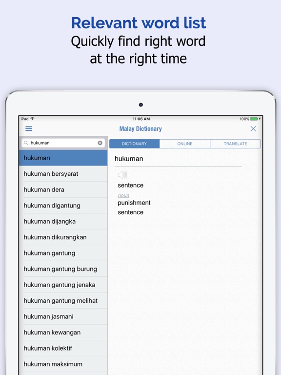 Malay Dictionary + iPad Malay Dictionary + iPad