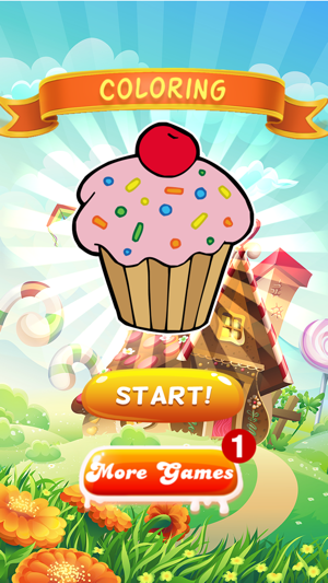 Cute Tasty Cupcakes Coloring Book(圖1)-速報App