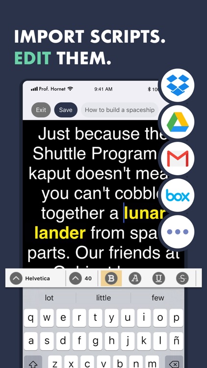 Prof. Hornet Teleprompter Pro