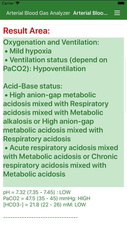 Arterial Blood Gas (Pro)