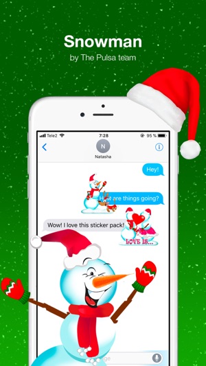 Snowman - Winter cute stickers(圖1)-速報App