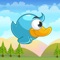Blue Duck is taking you to fly with happy bird in an Island full of obstacles