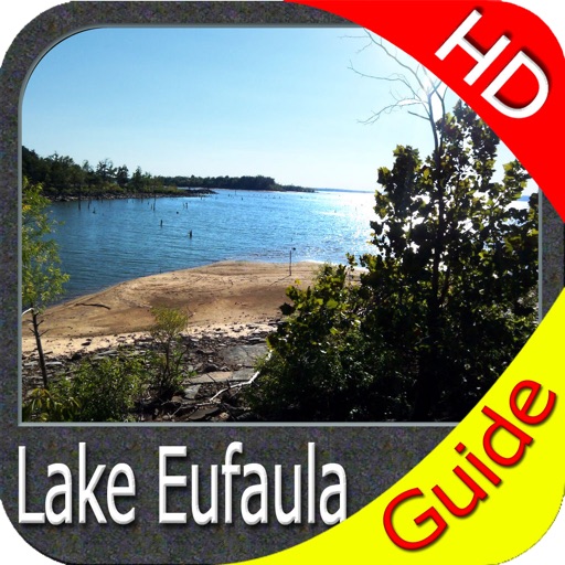 Eufaula lake Oklahoma HD GPS fishing offline chart