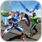 Challenging Hero Rescue Mission is the best robot games with flying robot having hero flying robot skills and accompanied with falcon robot shooting drones on enemies and flying falcon will complete super city rescue mission in police super battle in this super robot game